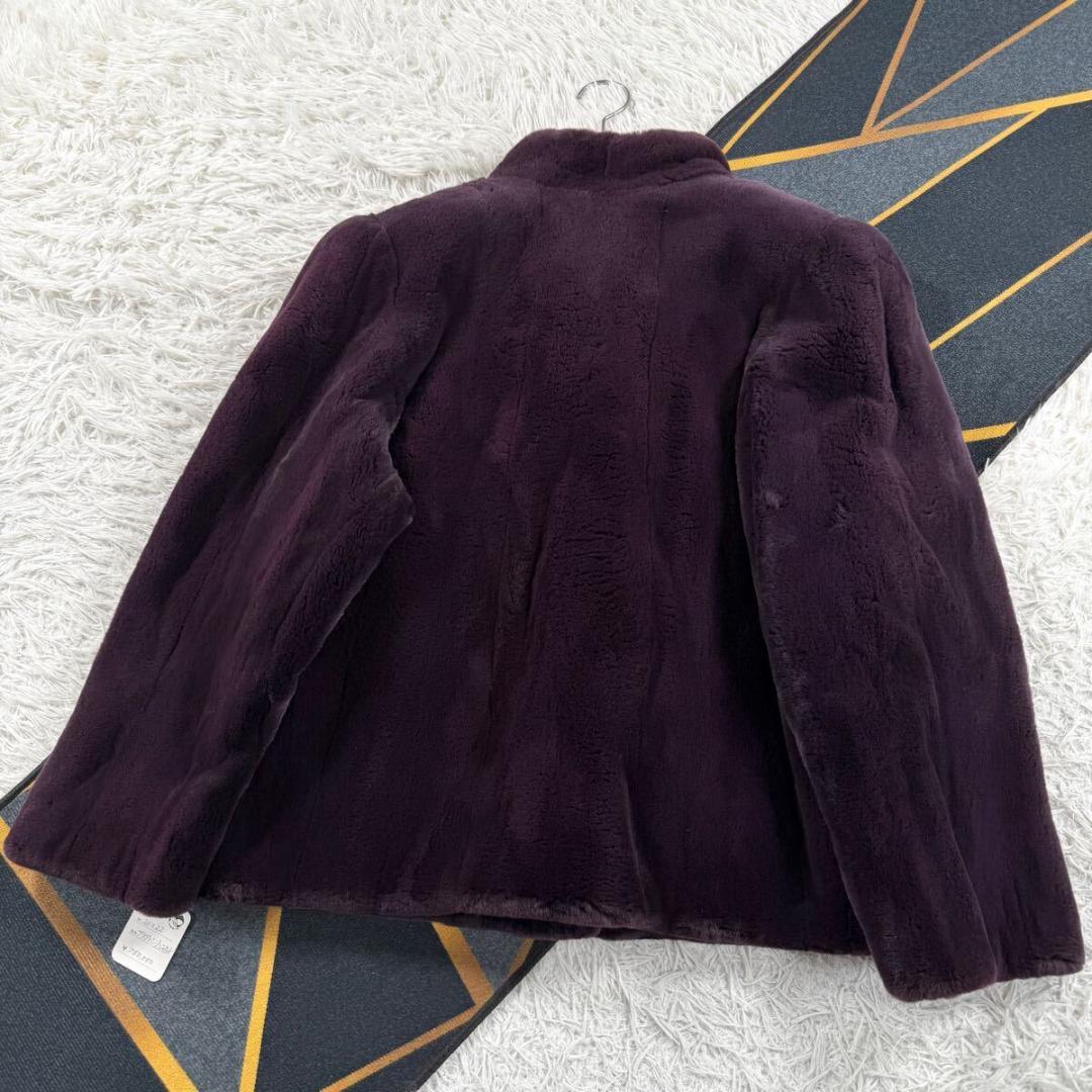未使用品【定価75万】プラクトミンク ジャケット パープル ファーコート XL