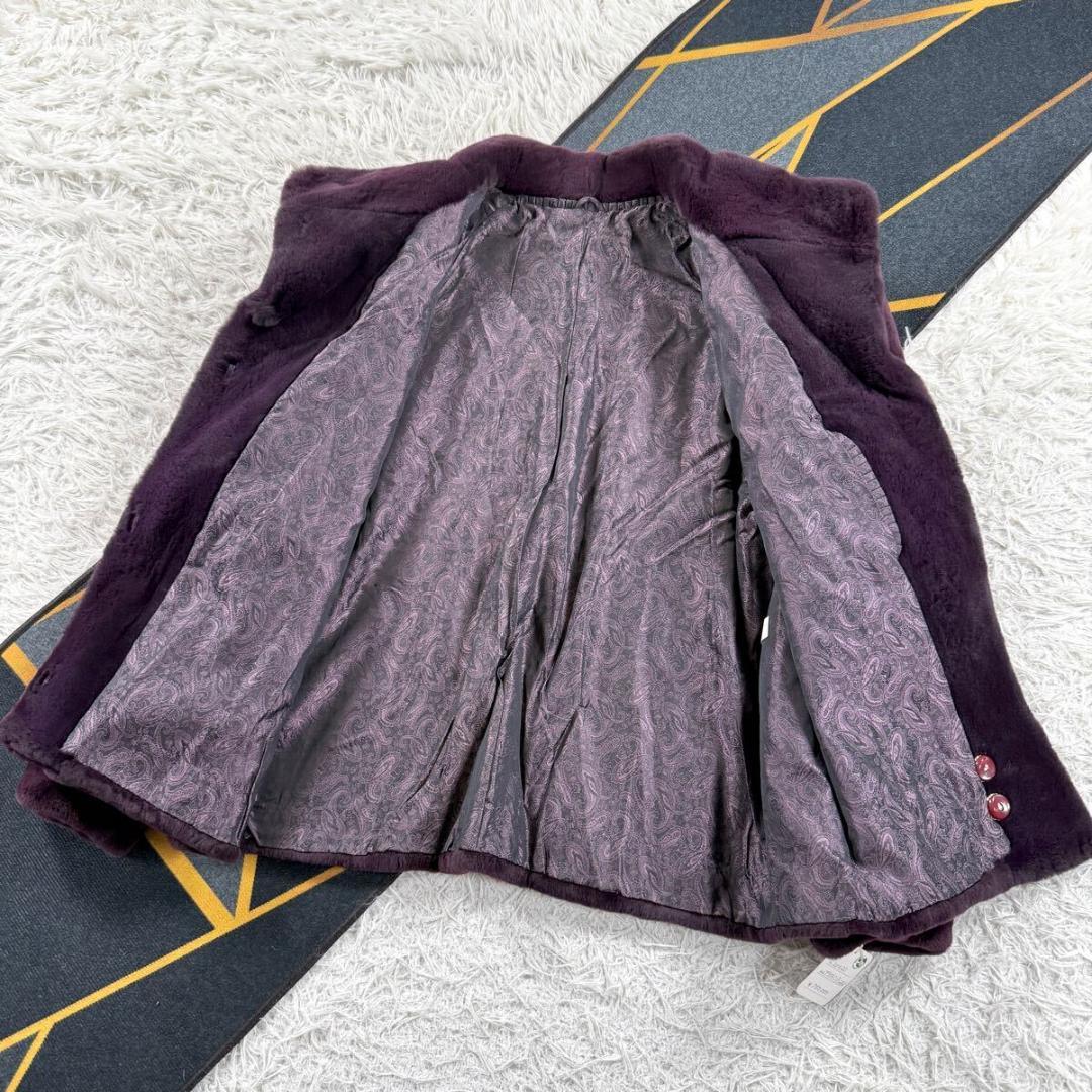未使用品【定価75万】プラクトミンク ジャケット パープル ファーコート XL