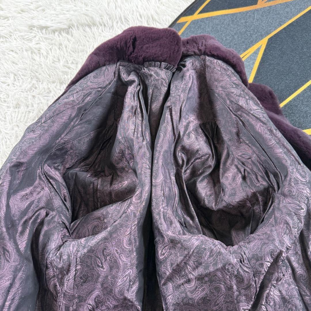 未使用品【定価75万】プラクトミンク ジャケット パープル ファーコート XL