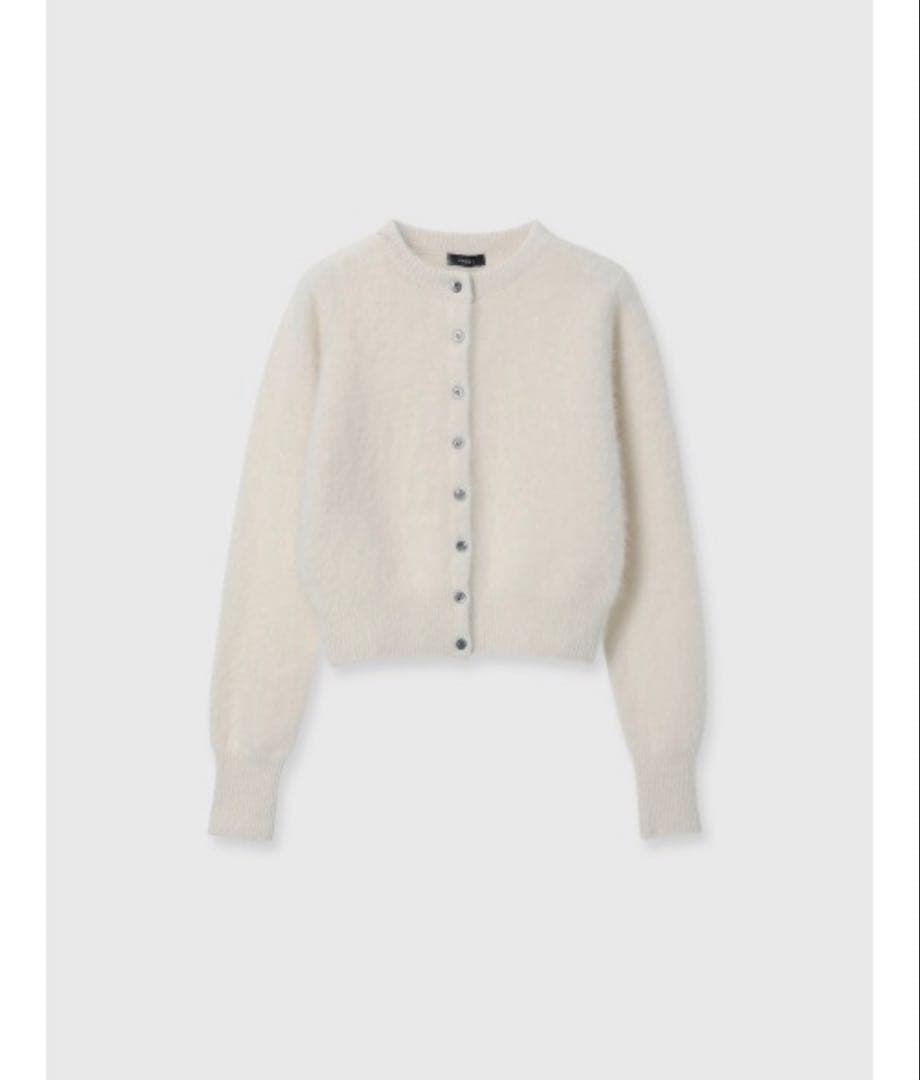 anuansラクーンファックスショートカーディガン