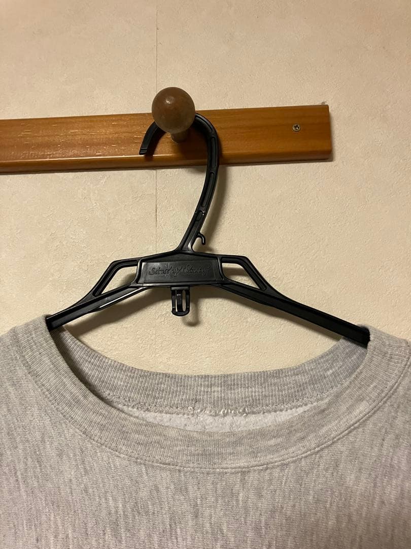 タグ無しチャンピオンリバースウィーブ　トレーナー3段プリント グレー