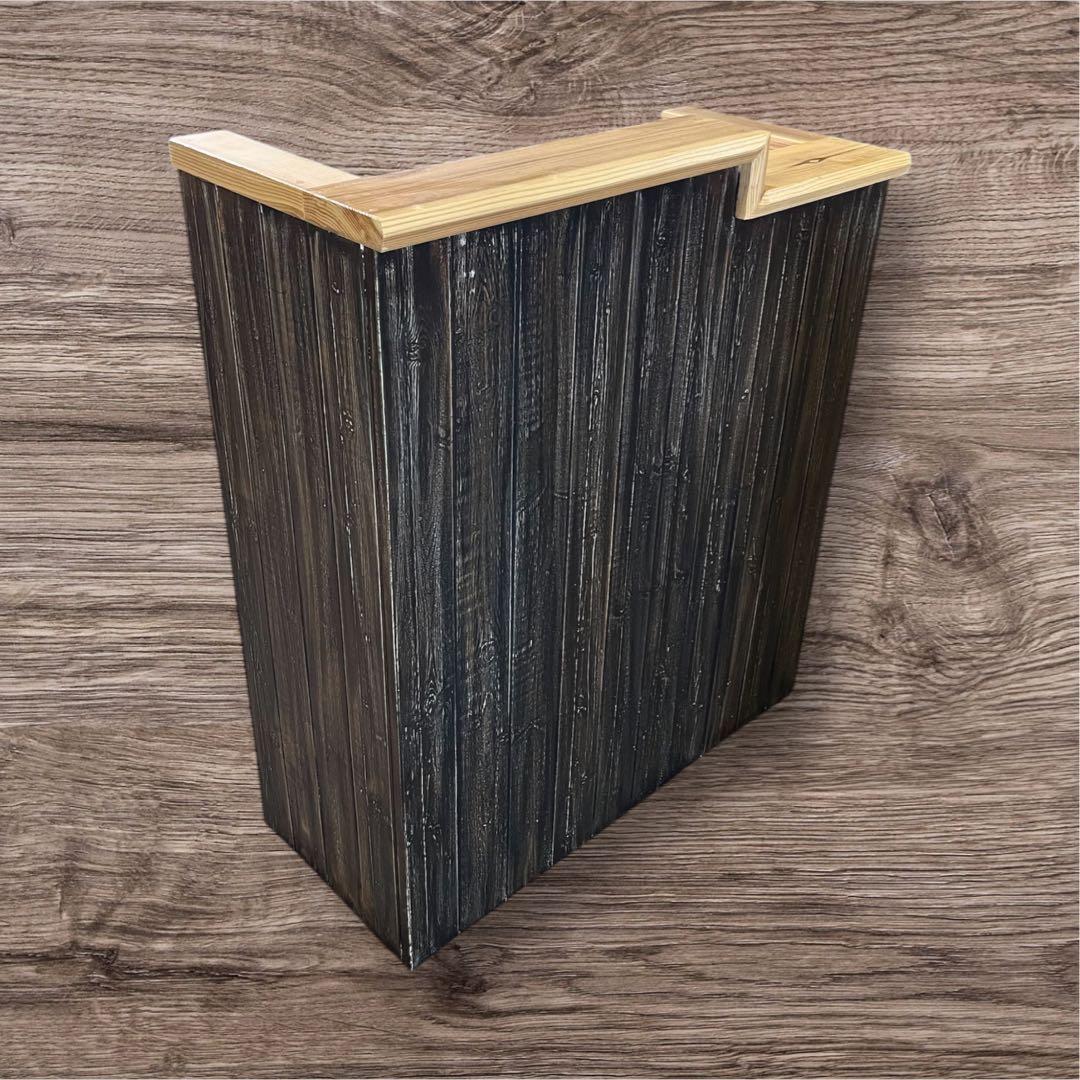 現品処分品　木製ダークブラウンカウンターテーブル