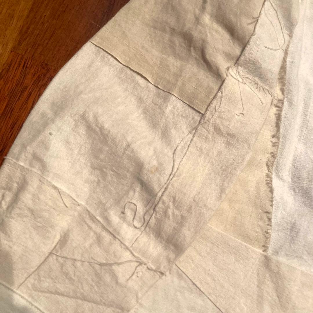 再構築 ユーロワークジャケット フレンチリネン パッチワーク ビッグサイズ