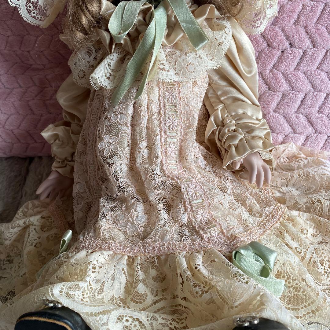 コレクションドール　ビスクドール　オープンマウス　刻印あり