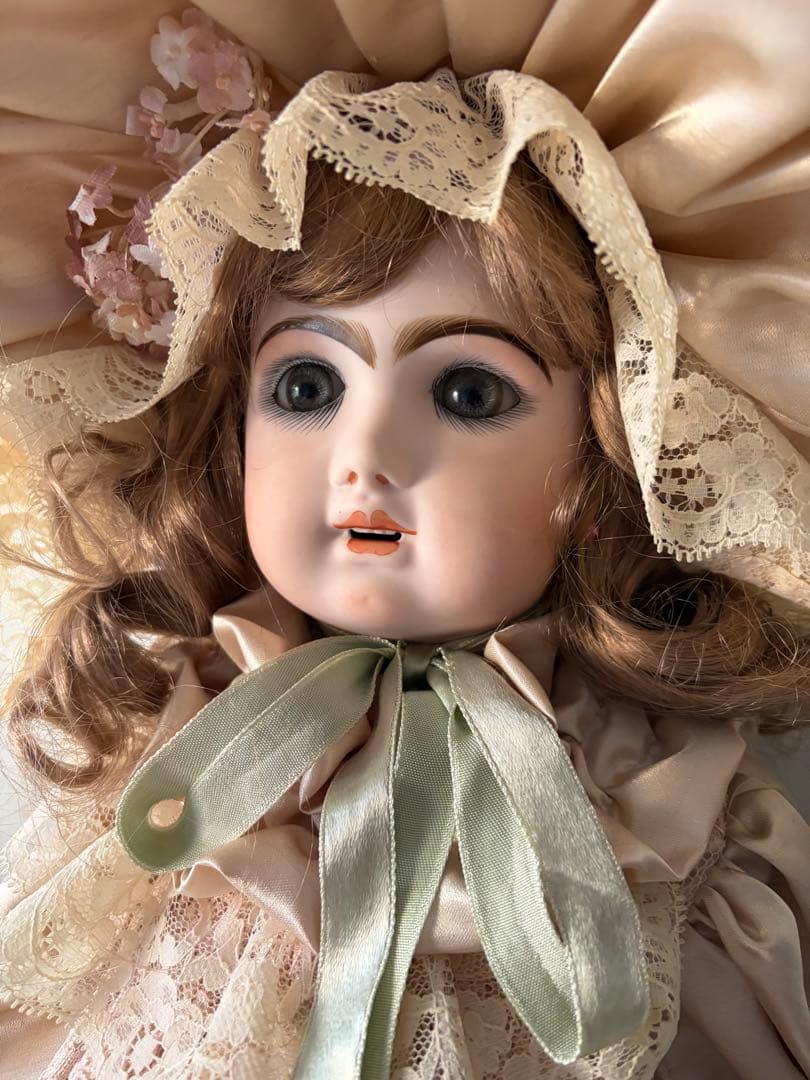 コレクションドール　ビスクドール　オープンマウス　刻印あり