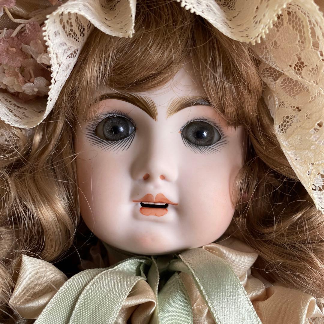 コレクションドール　ビスクドール　オープンマウス　刻印あり