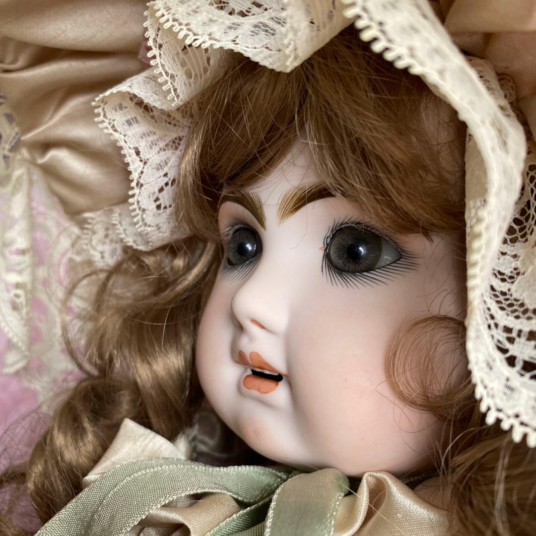 コレクションドール　ビスクドール　オープンマウス　刻印あり