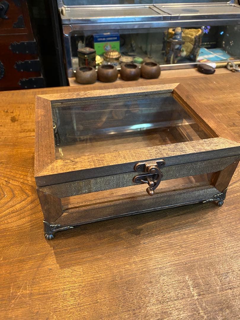 七色海月様　カスタムオーダー　木製ガラスケース