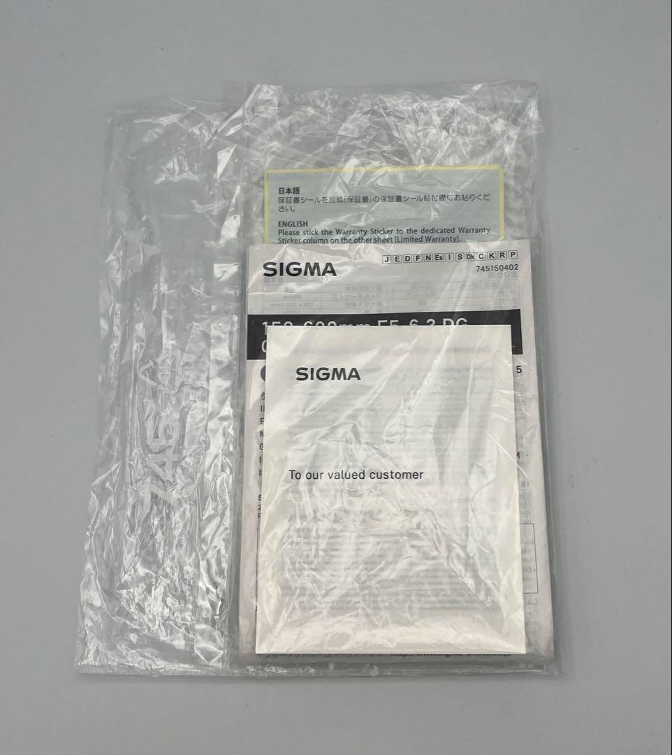 美品 SIGMA 150-600mm F5-6.3 DG OS HSM