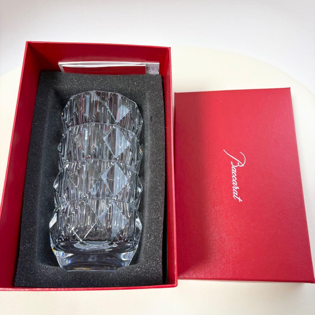 【未使用】Baccarat ルクソール ベース　花瓶　15㎝　箱有り