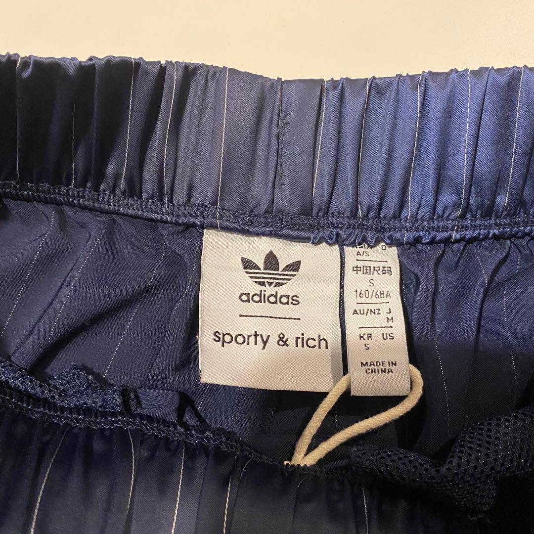 adidas sporty&rich ネイビー ショーツ S