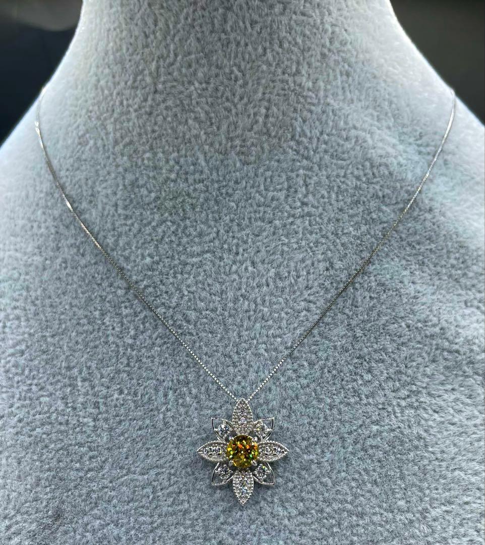 専用JA90★高級 スフェーン1.02ct ダイヤ ヘッド 鑑別書付