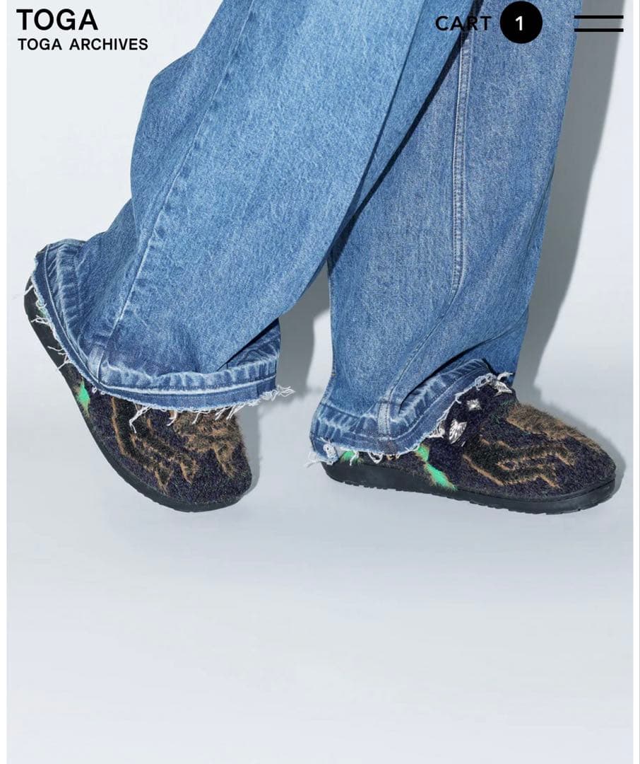 KNIT SLIP-ON TOGA×SUBU ネイビー