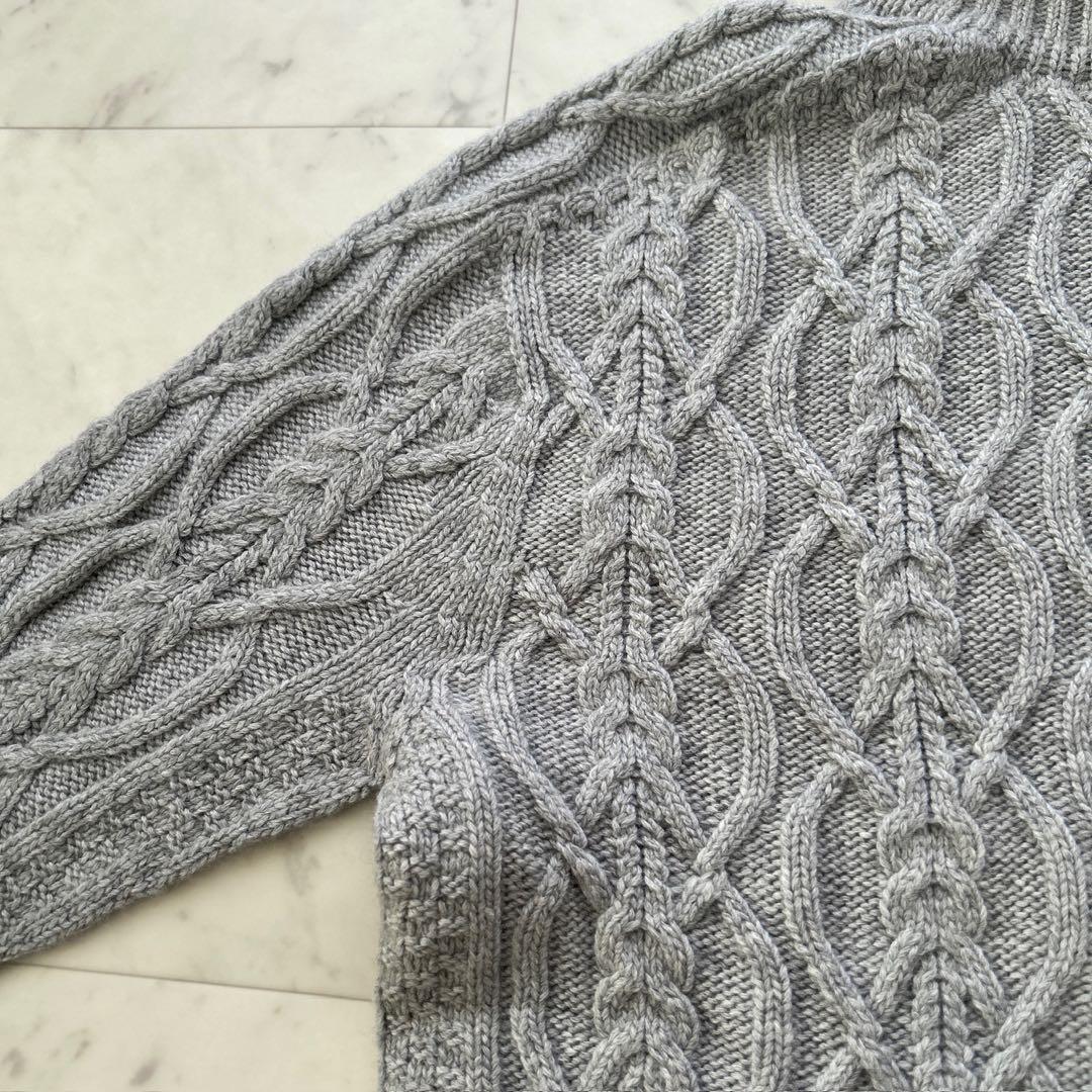 Johnstons of Elgin カシミヤ 100% アランニット セーター