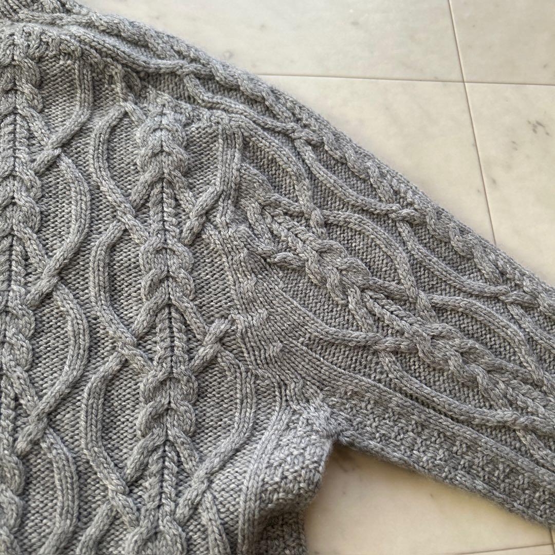 Johnstons of Elgin カシミヤ 100% アランニット セーター