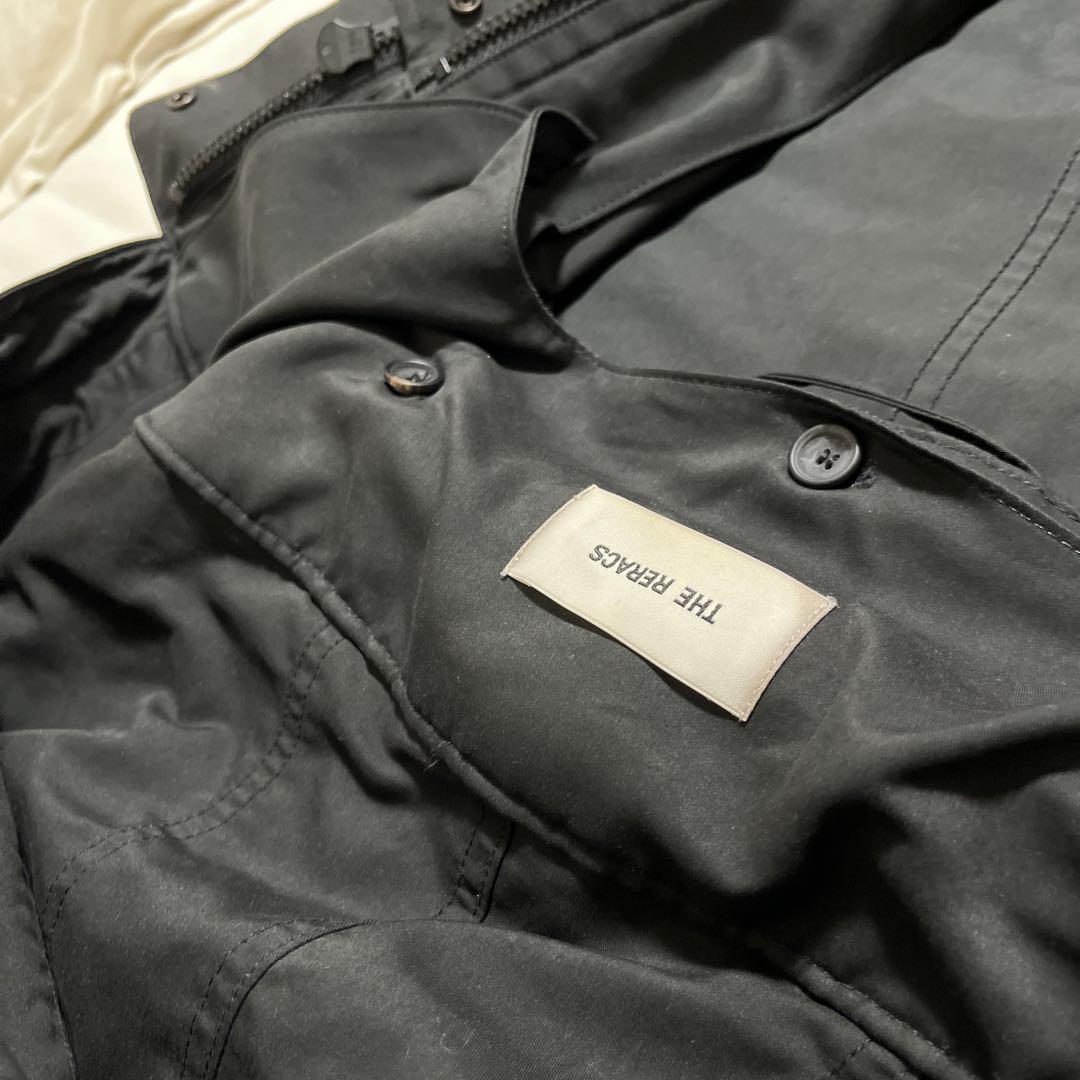 別注 the reracs ドロップショルダー モッズコート ブラック34