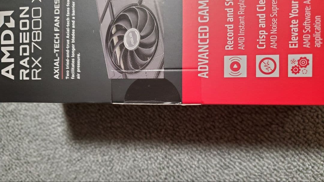 RX7800XT 新品未開封 16GB GDDR6 購入時レシート付 ASUS