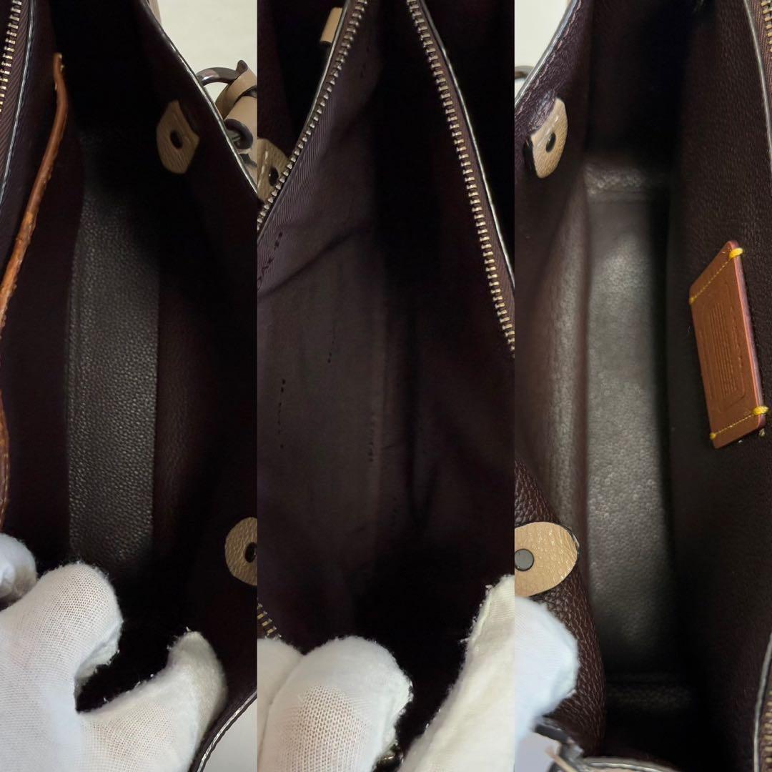 【美品】コーチ 3460 タイラー キャリーオール トートバッグ レザー A4可