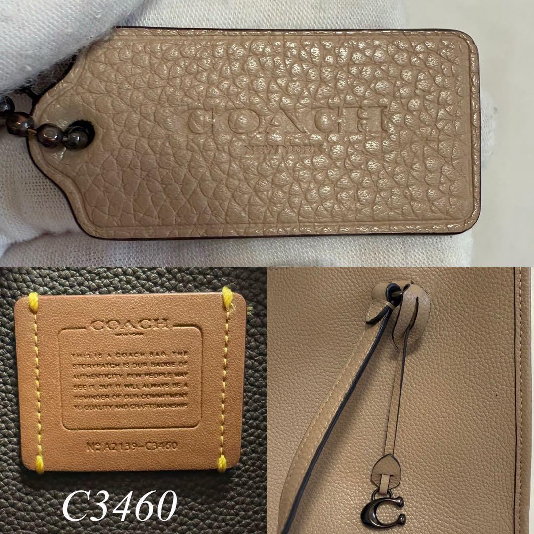 【美品】コーチ 3460 タイラー キャリーオール トートバッグ レザー A4可