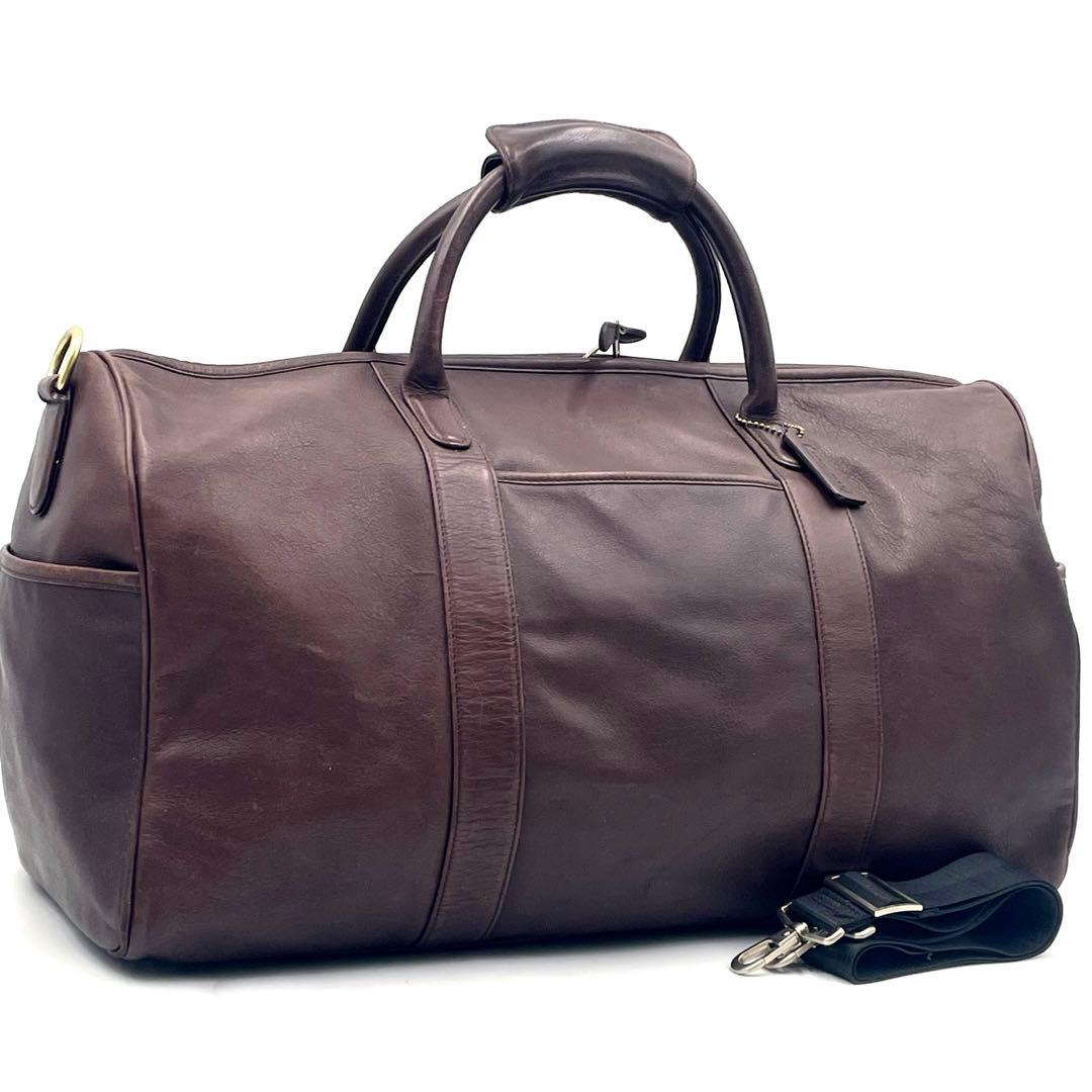 COACH コーチ グラブタンレザー ボストンバッグ　2way 大容量 ブラウン
