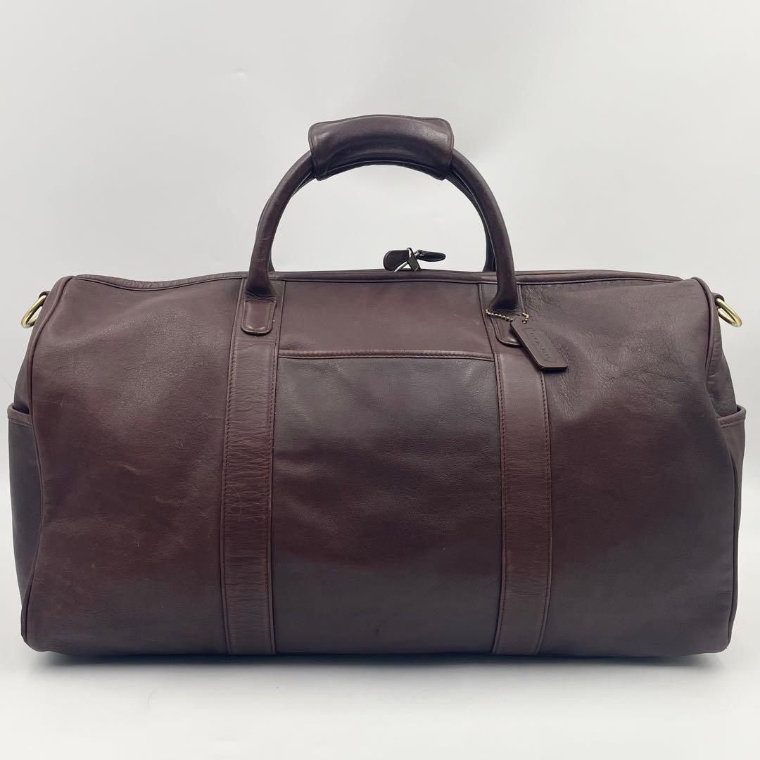 COACH コーチ グラブタンレザー ボストンバッグ　2way 大容量 ブラウン