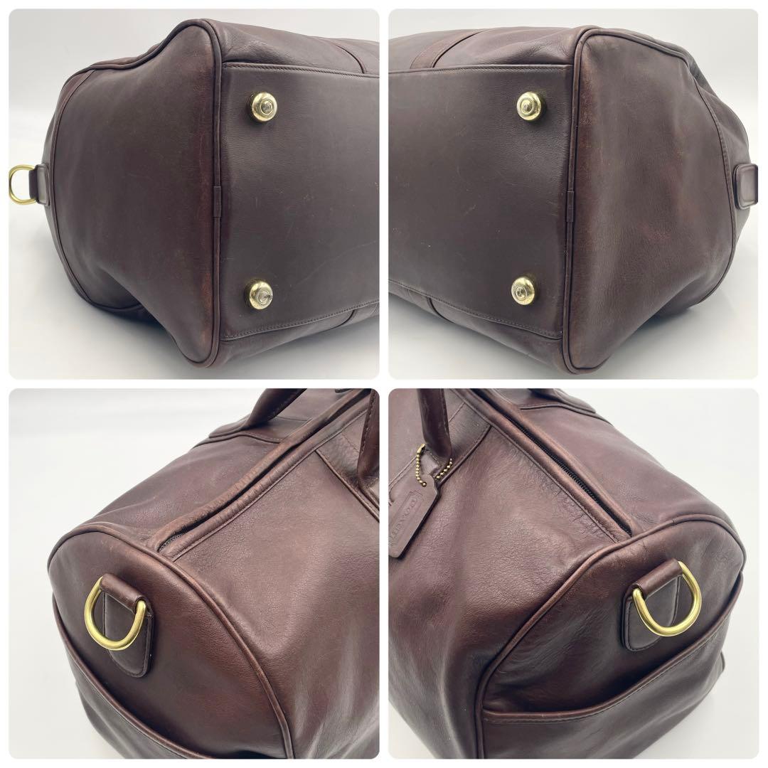 COACH コーチ グラブタンレザー ボストンバッグ　2way 大容量 ブラウン