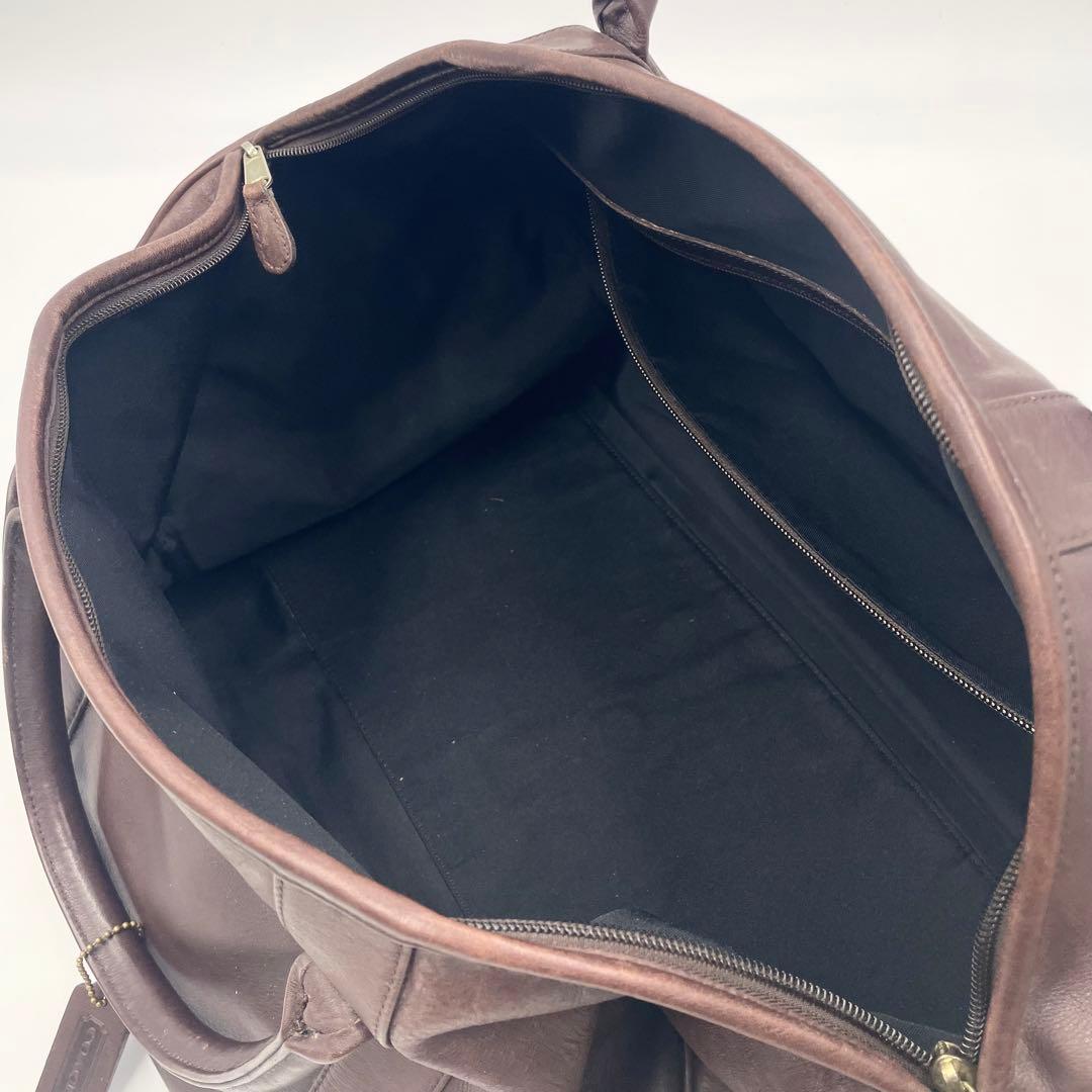 COACH コーチ グラブタンレザー ボストンバッグ　2way 大容量 ブラウン