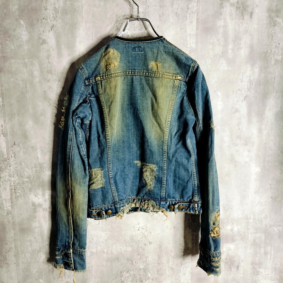 【 00s・y2k】ルグランブルー 破壊加工 デタッチャブル襟 Gジャン 1