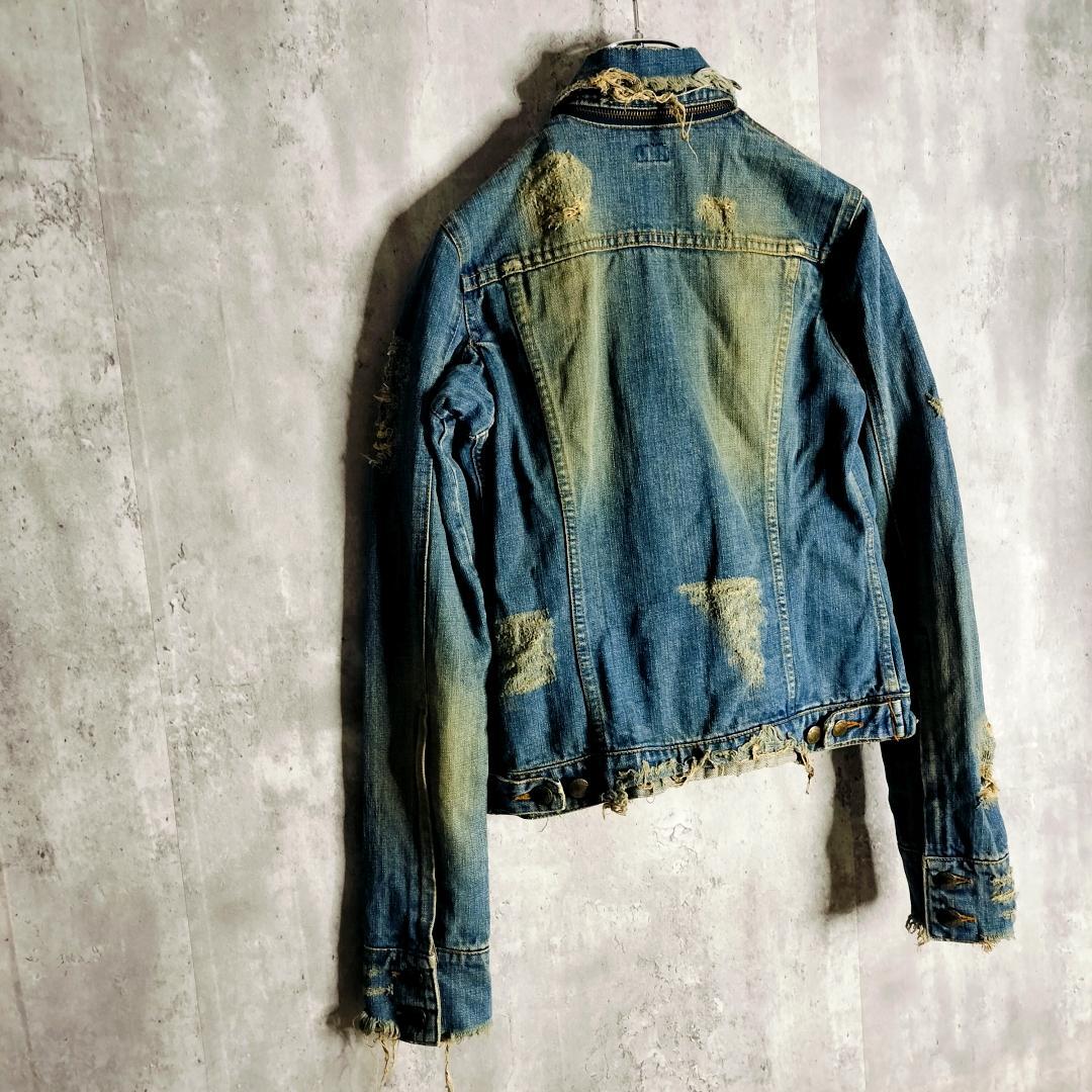 【 00s・y2k】ルグランブルー 破壊加工 デタッチャブル襟 Gジャン 1