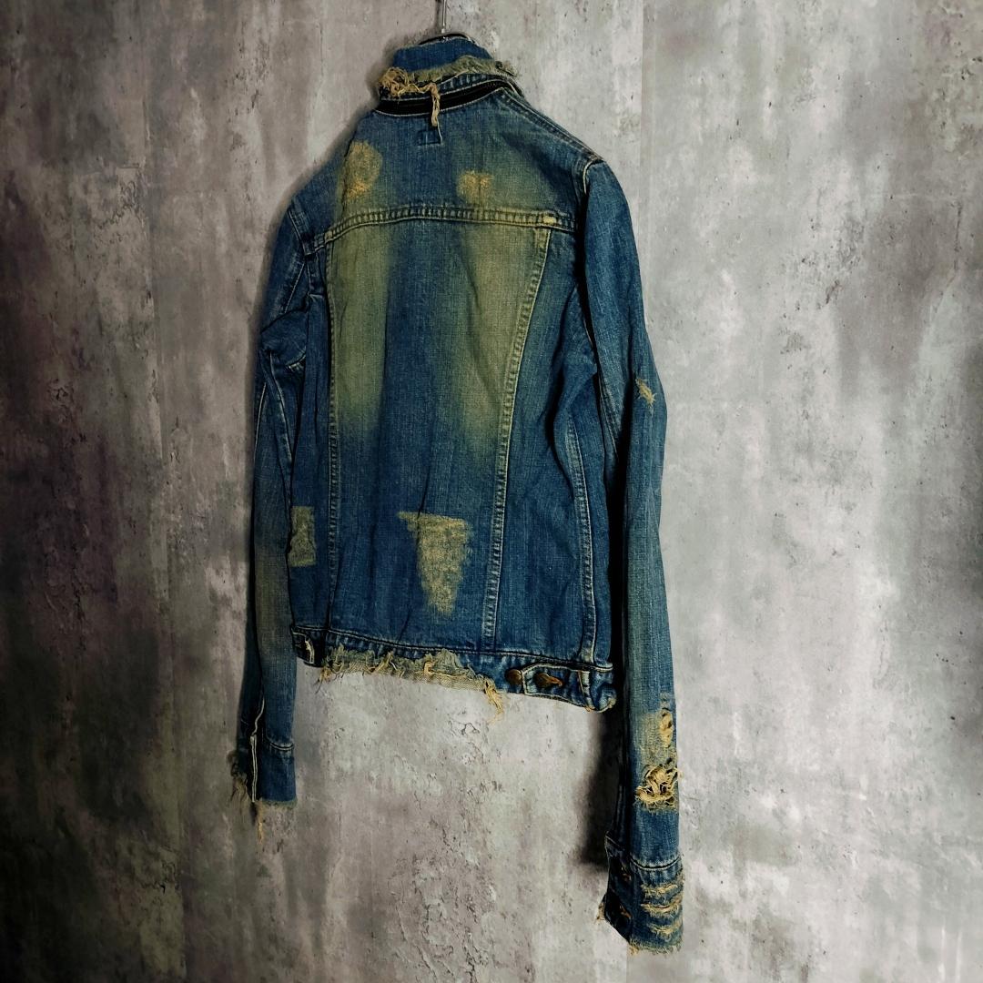 【 00s・y2k】ルグランブルー 破壊加工 デタッチャブル襟 Gジャン 1