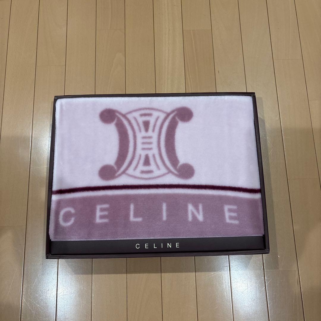 セリーヌCELINE ピンク ハーフケット毛布 CL 9610