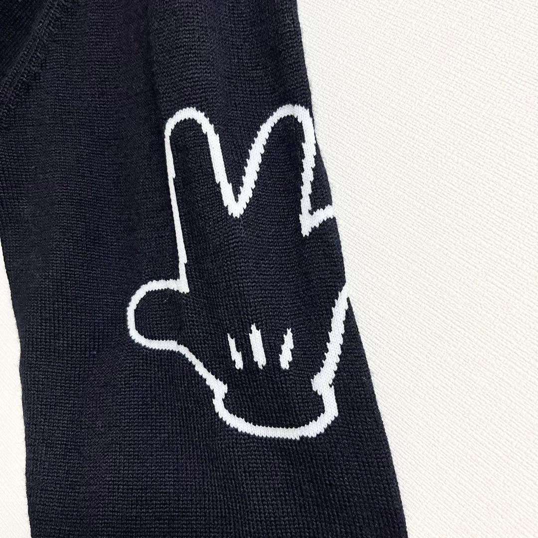 パーリーゲイツ ディズニー ニット 0 黒 ウール100% レディース