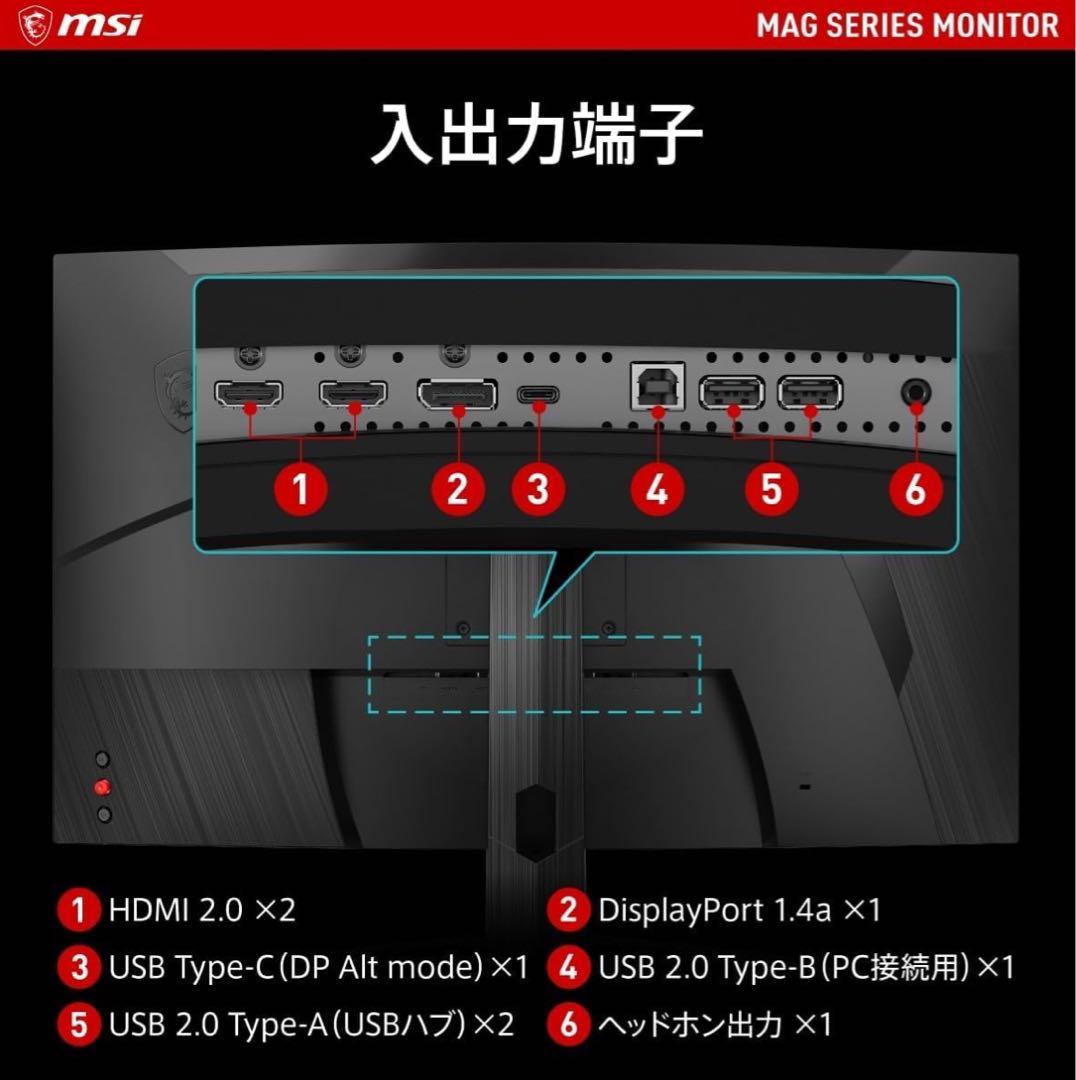 《メ様用》MSI 湾曲ゲーミングモニター 31.5インチ/WQHD