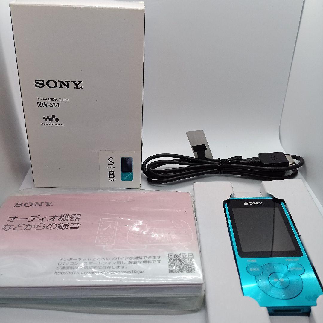 新品SONY NW-S14 デジタルメディアプレーヤー 8GB 青バッテリー新品