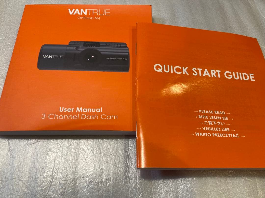 【VANTRUE】ドライブレコーダー N4 3カメラ360°撮影