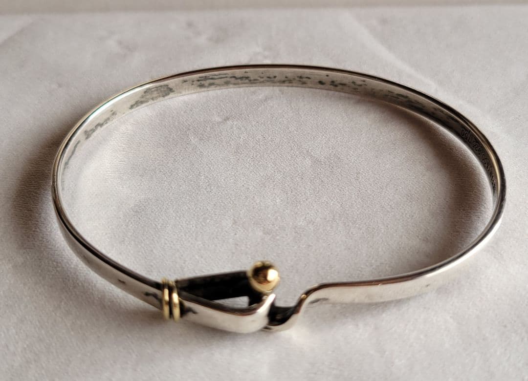 ティファニー SV925/18K フックバングル