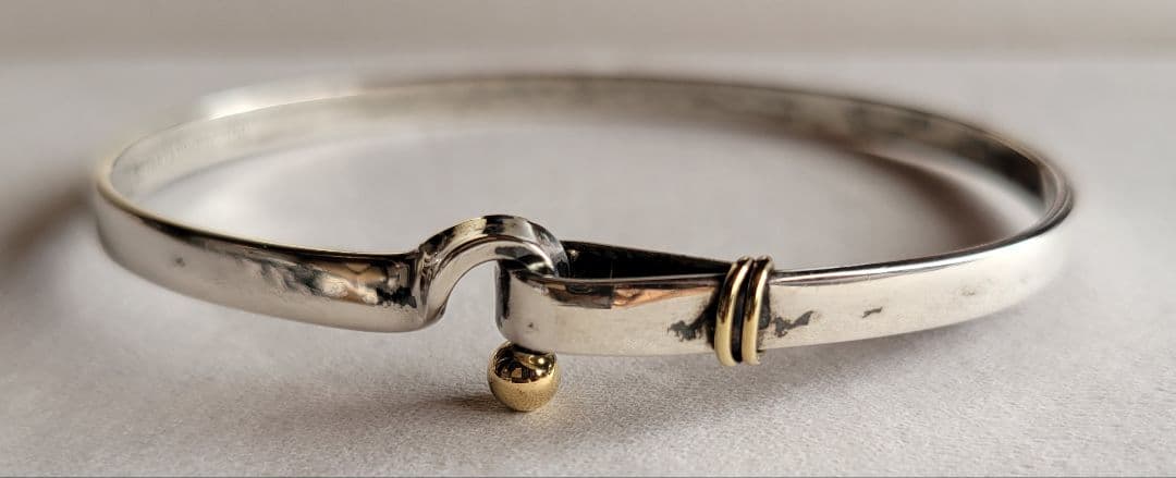 ティファニー SV925/18K フックバングル