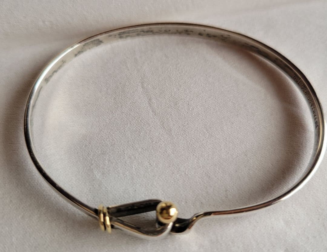 ティファニー SV925/18K フックバングル