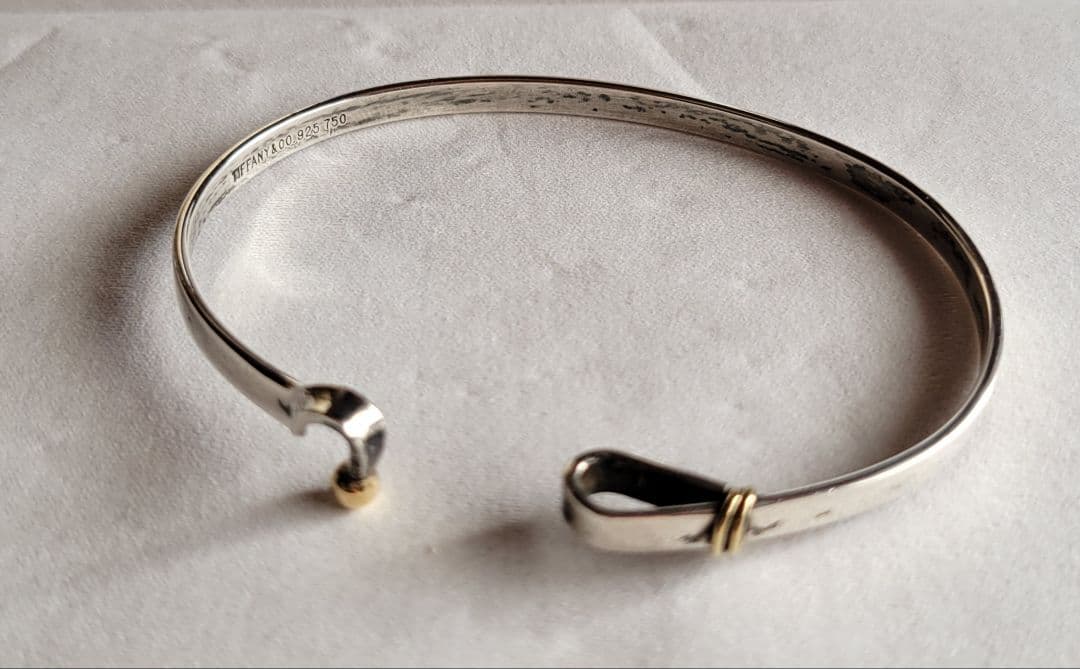 ティファニー SV925/18K フックバングル