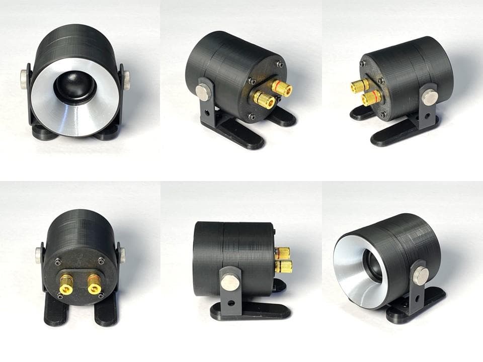 アドオン■高能率97dBホーンツイーター2個セット■ブラック/シルバーGHK03