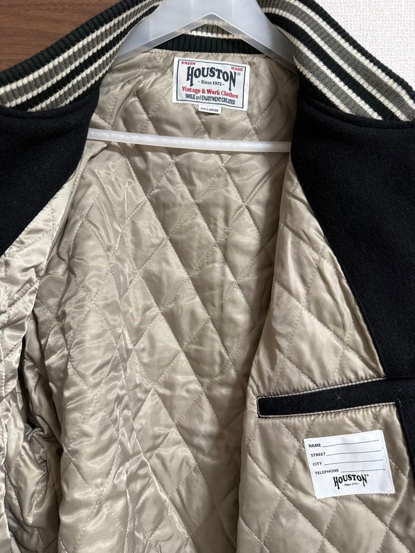 HOUSTON スタジャン メルトン アワードジャケット XXL