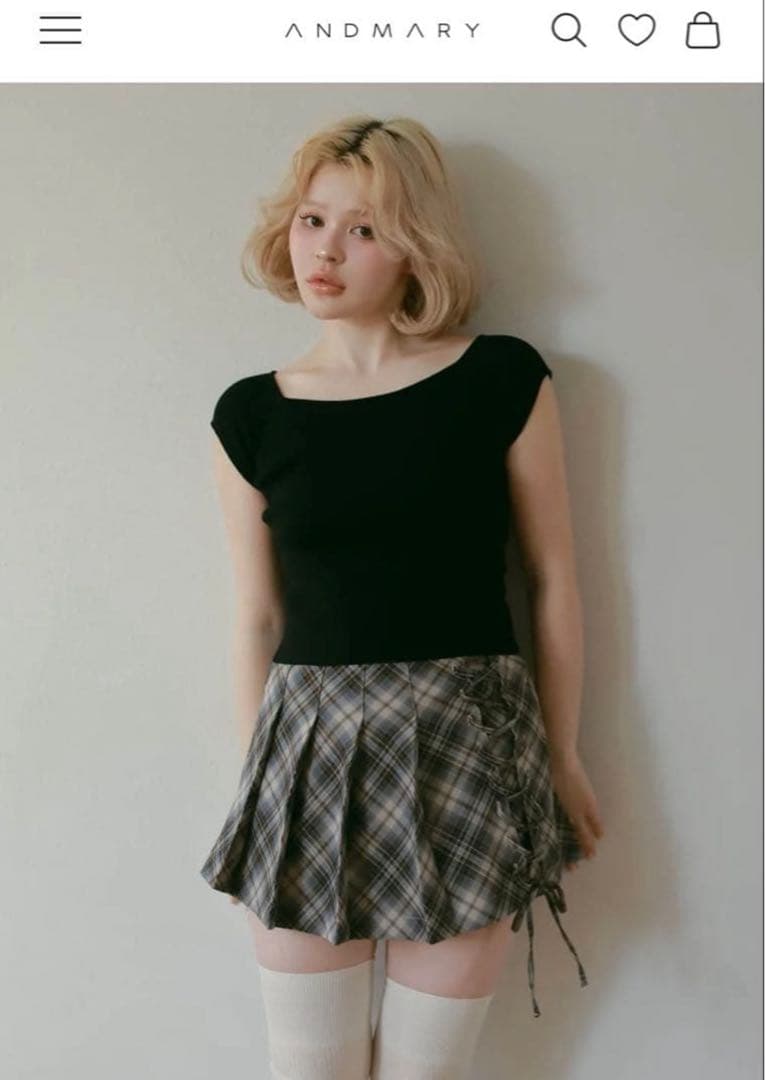 スカート Sonia lace up mini skirt andmary