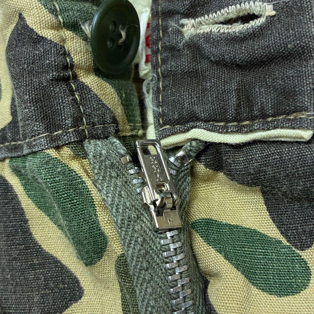 50s60sダックハンターカモW33ベイカーパンツ YKK 片爪ハンティング