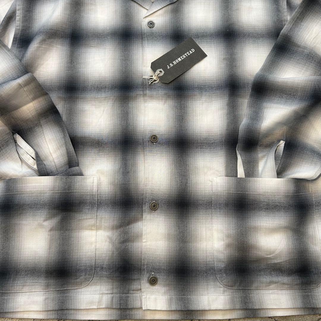 25年製　J.S.stead リラックス　オンブレオープンカラーシャツ