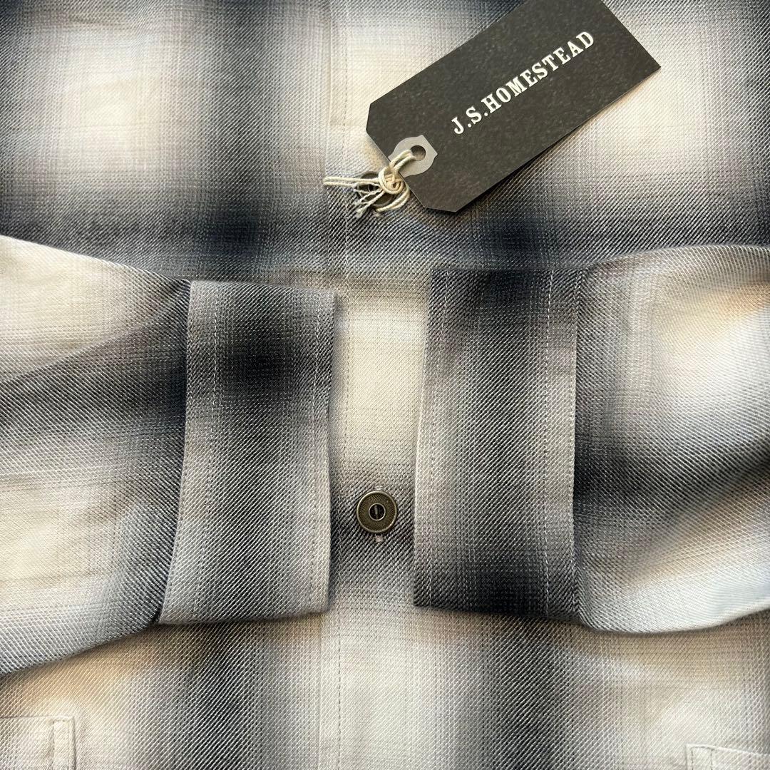 25年製　J.S.stead リラックス　オンブレオープンカラーシャツ