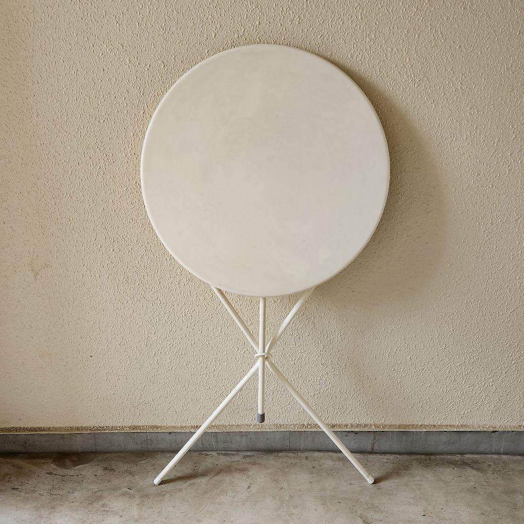 ヴィンテージ 丸型アイアンテーブル ラウンドテーブル 折りたたみテーブル