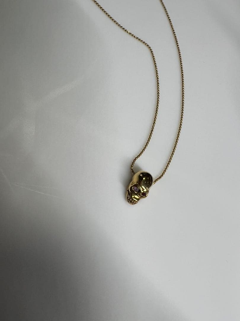 コク 初貝仁美 スカルネックレス k18