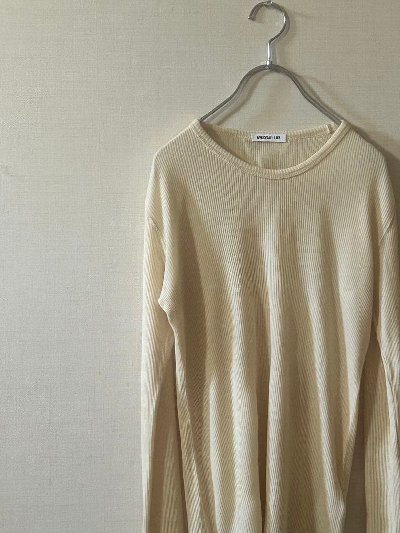 極美品✨DEUXIEME CLASSE テレコ ロングスリーブ プルオーバー長袖