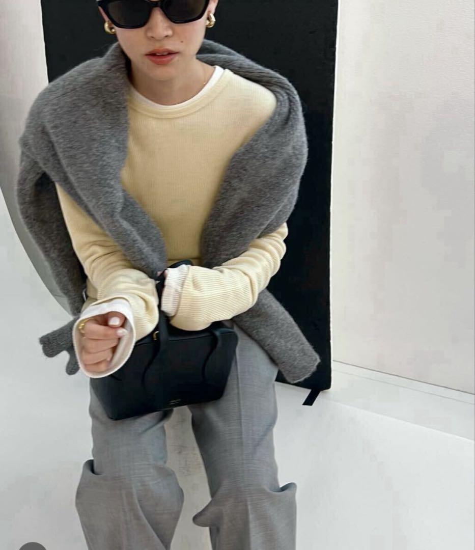 極美品✨DEUXIEME CLASSE テレコ ロングスリーブ プルオーバー長袖