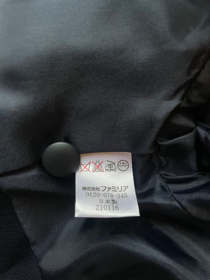 美品 ファミリア お受験 アンサンブル 100 フォーマル ネイビー